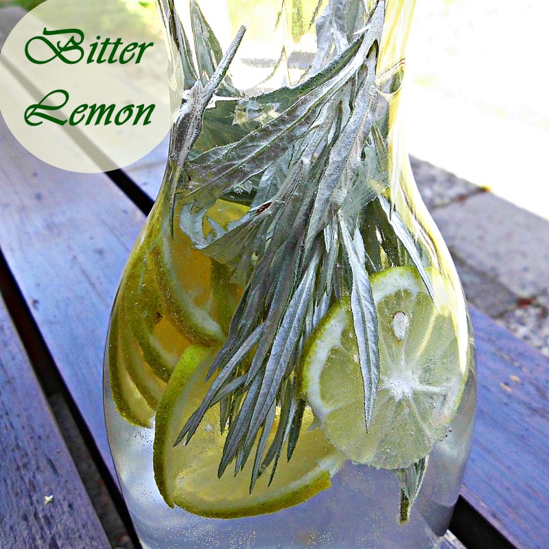 Bitter Lemon selber machen mit Wildkräutern 1 Bitter Lemon selber machen mit Wildkräutern: spritzig-herbes Sommergetränk mit Limette in der Karaffe