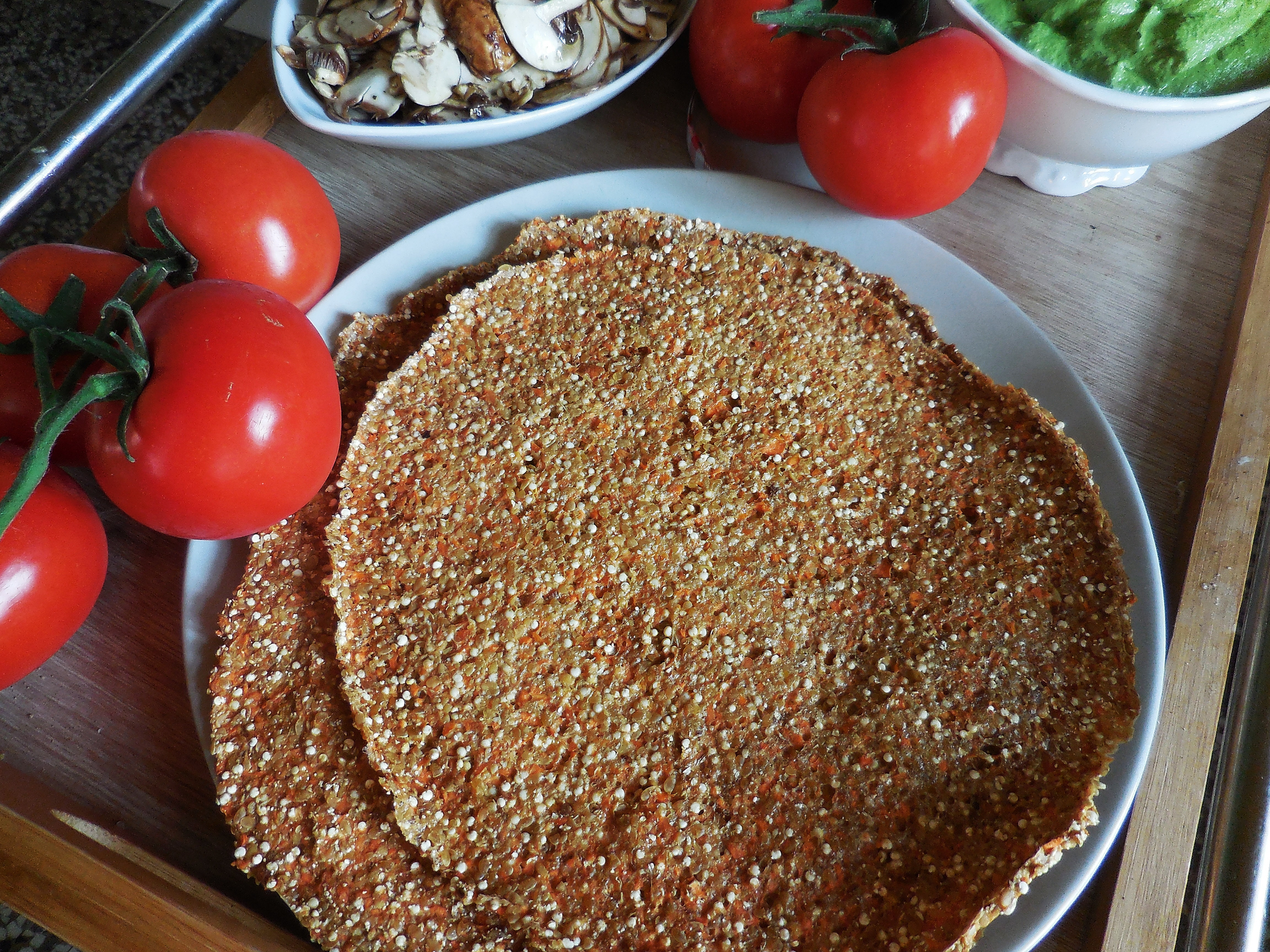 Gekeimte Quinoa-Fladen