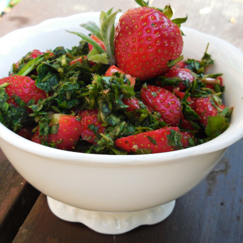 Wildkräuter-Erdbeeren-Salat 2 Wildkräuter-Erdbeeren-Salat 1
