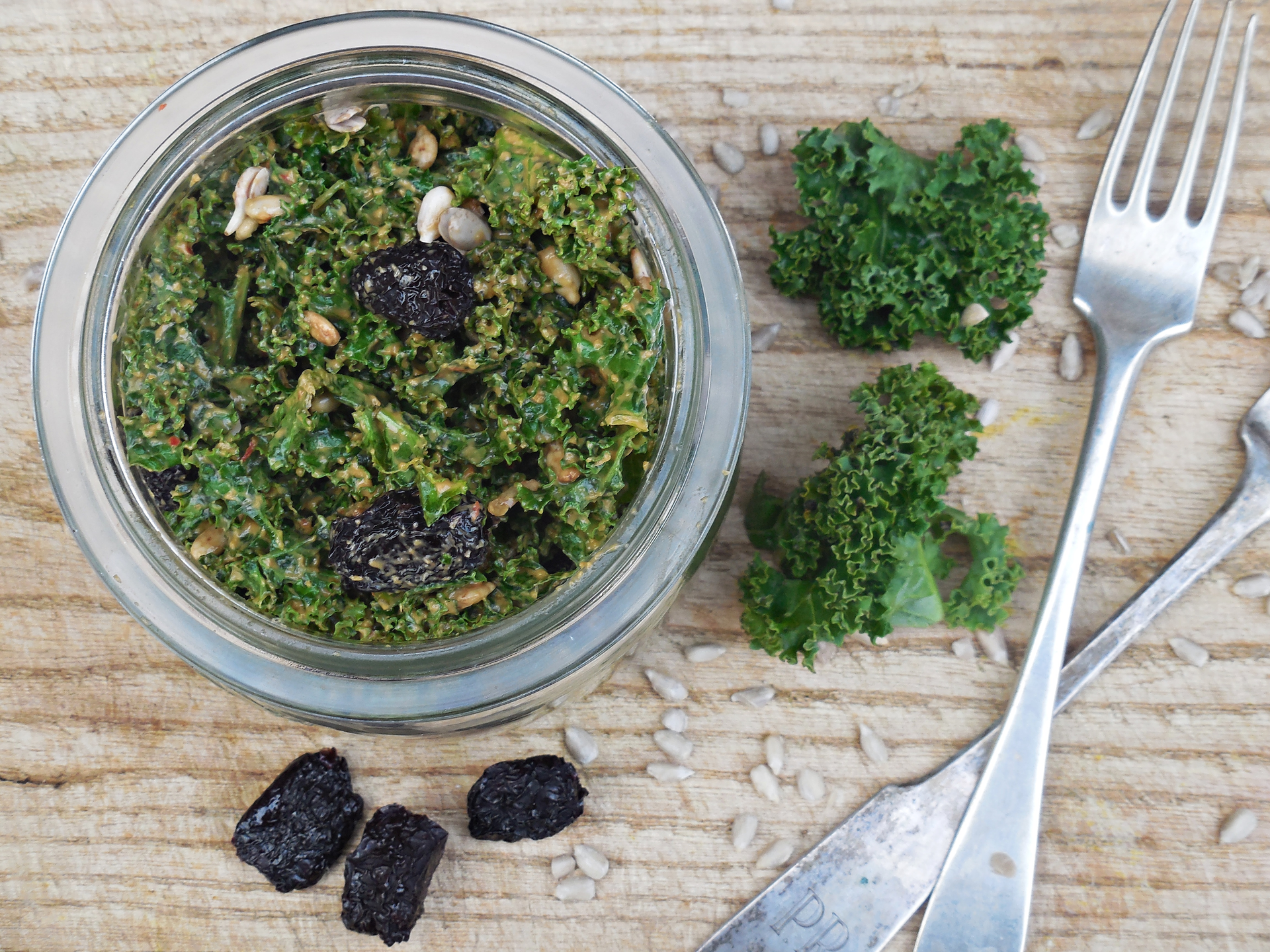 Grünkohl-Salat mit Ingwer-Dressing