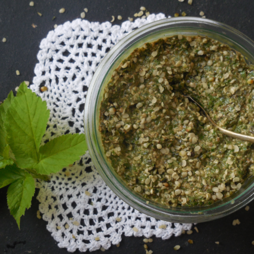 Wildkräuter Hanf Pesto - schmeckt garantiert jedem Neuling! 1