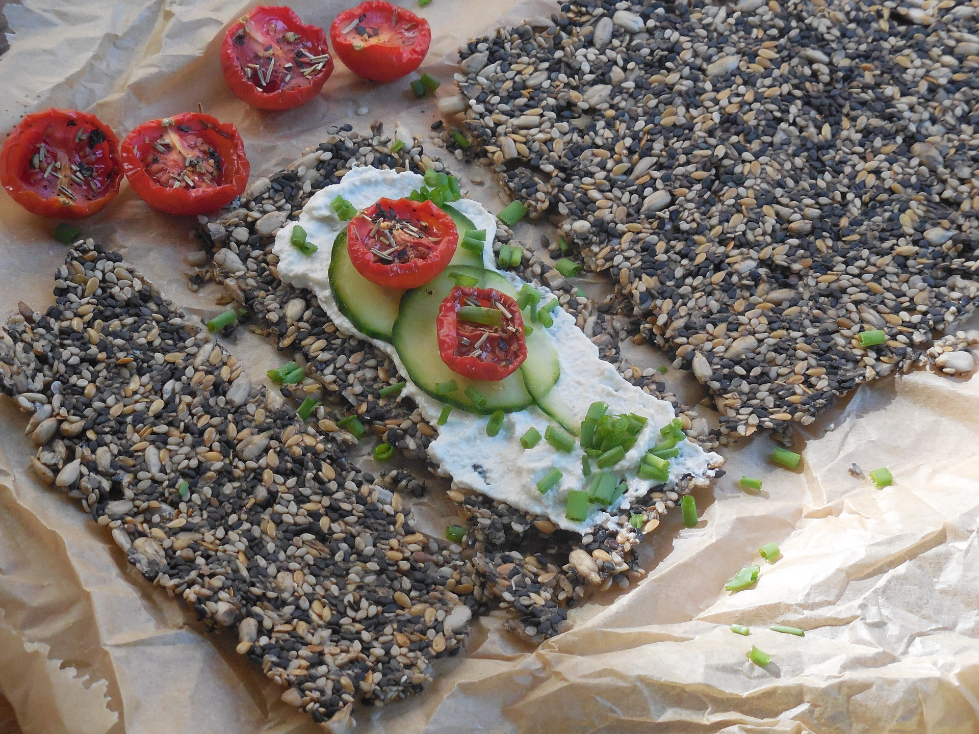 Knusprige Sesam Cracker 2 Sesam Cracker