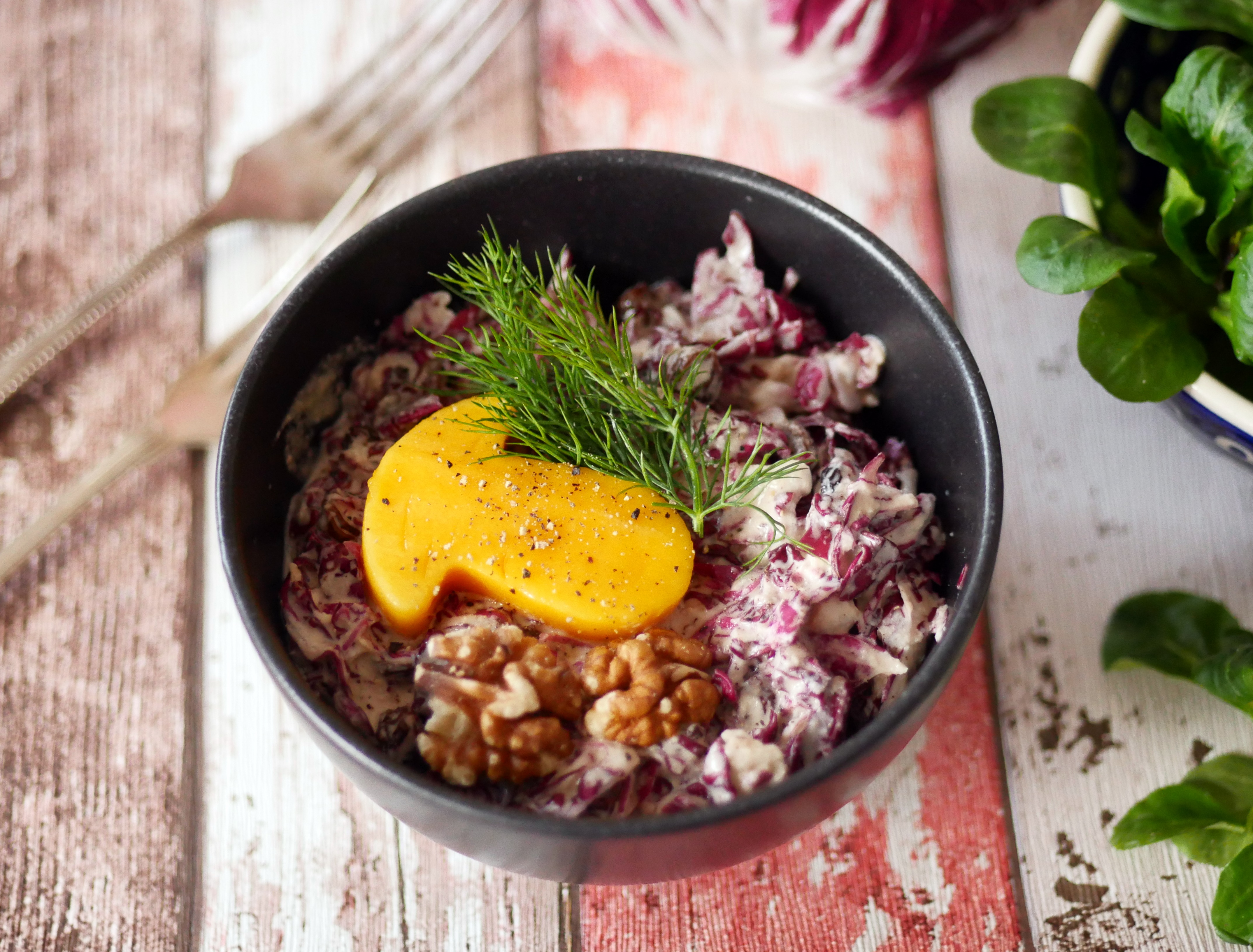 Wer sagt, das geht nur bitter? Radicchio mit Ahornsirup-Vanille-Creme 16