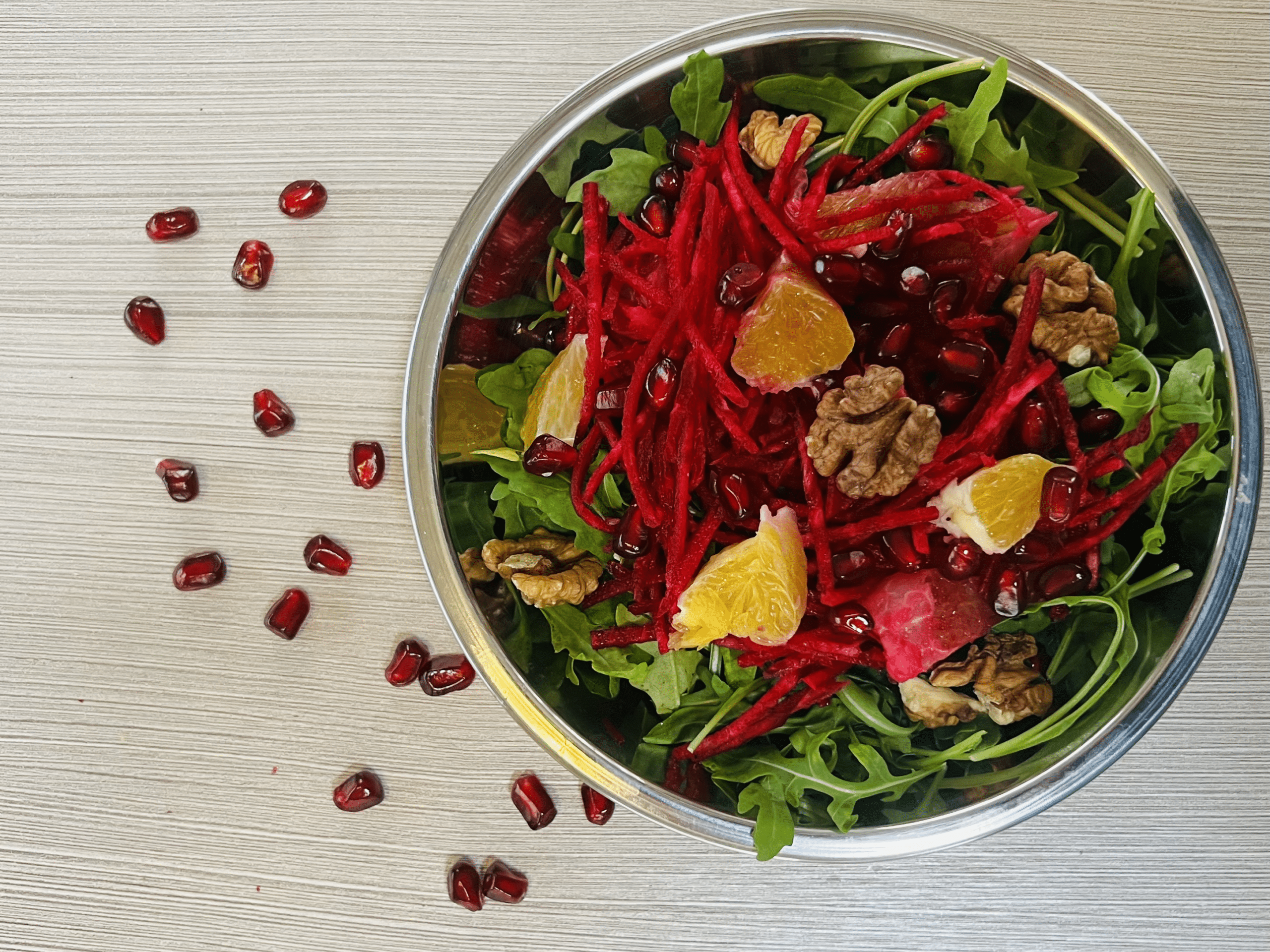 Wärmender Salat mit Rote Bete und Rucola