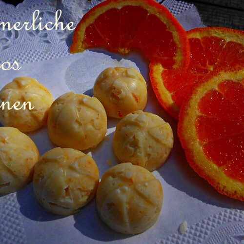 Sommerliche Kokos Pralinen mit frischer Orange, roh und vegan