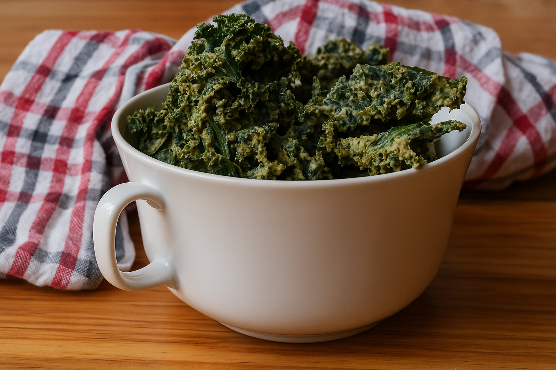 Grünkohlchips Sahne-Meerrettich
