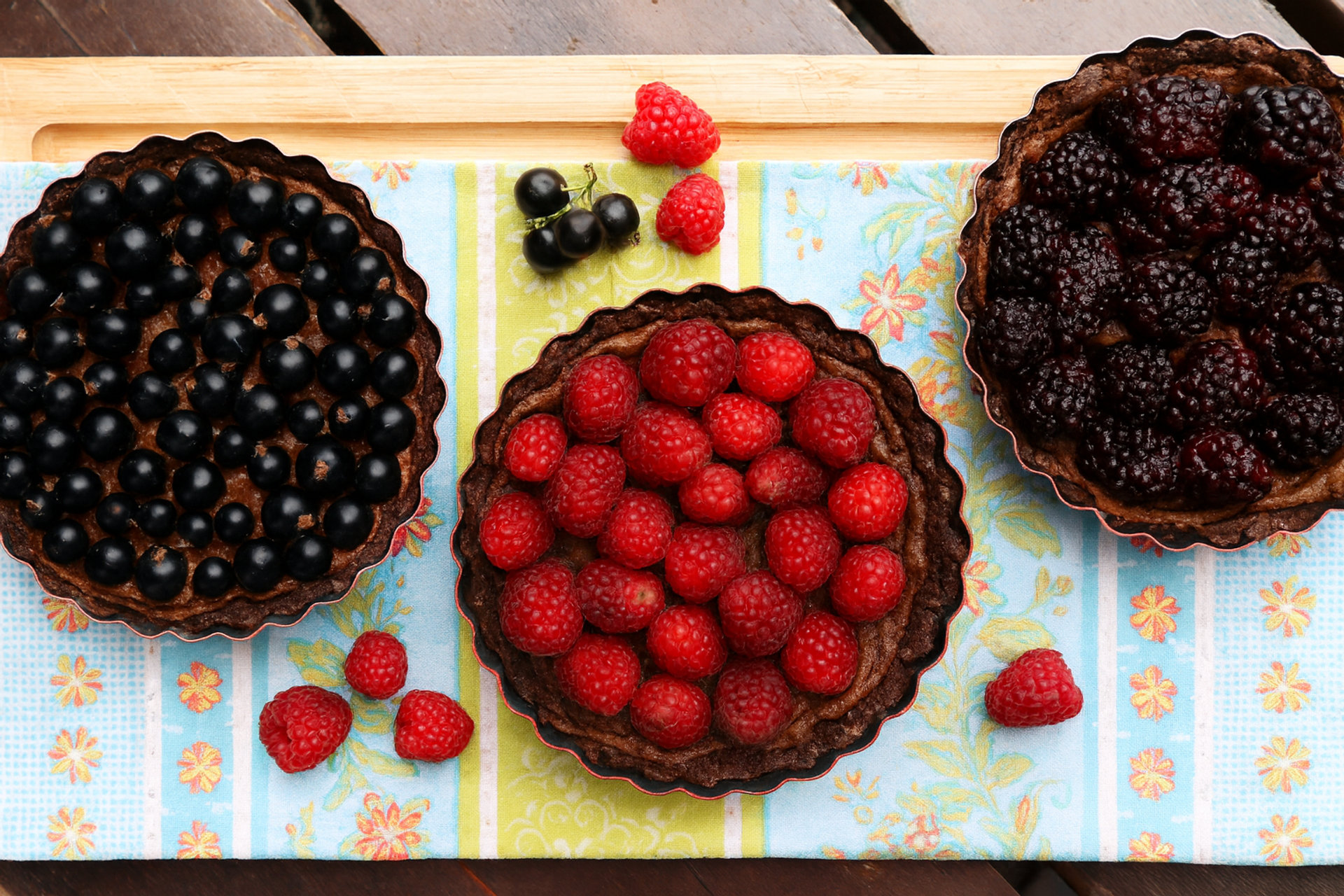 Dunkle Beeren Tartes