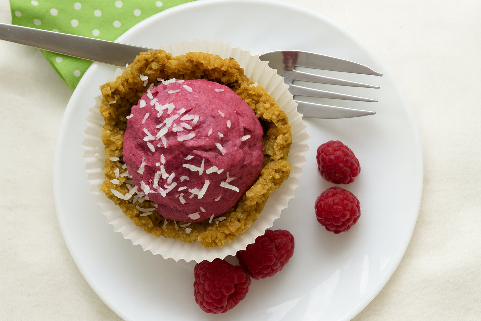 Rohkost Himbeer Cupcakes