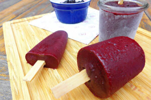 Heidelbeer-Eis roh vegan aus Wildheidelbeeren