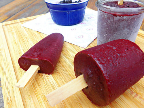 Heidelbeer-Pudding 2 Heidelbeer-Eis roh vegan aus Wildheidelbeeren