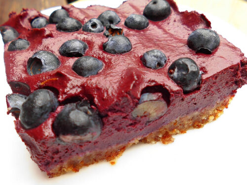 Heidelbeer-Eis 2 Sommerliche Heidelbeer-Schnitten roh vegan